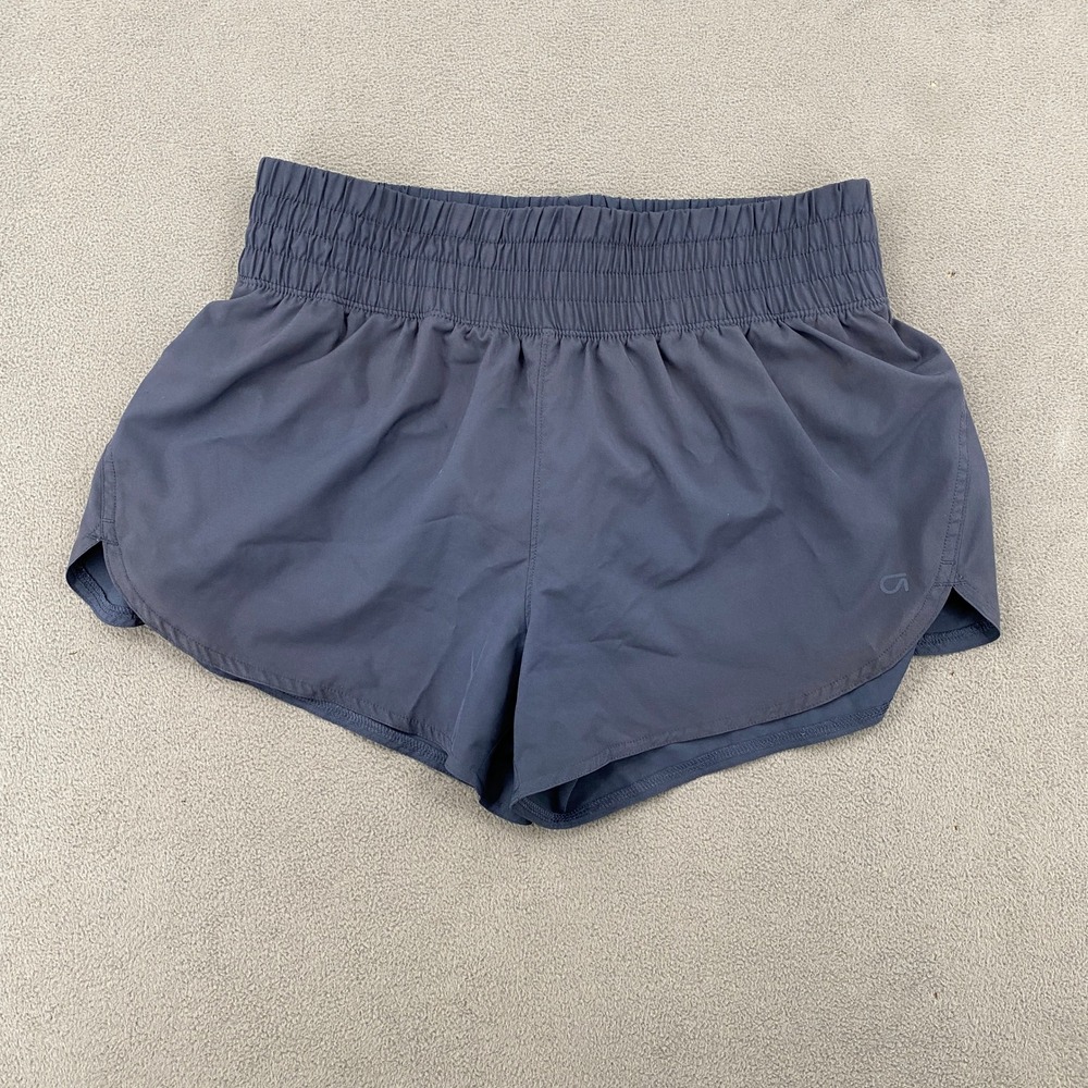 GapFit Womens Navy Blue Running Shorts Smocked Waist Inseam 3 Size S